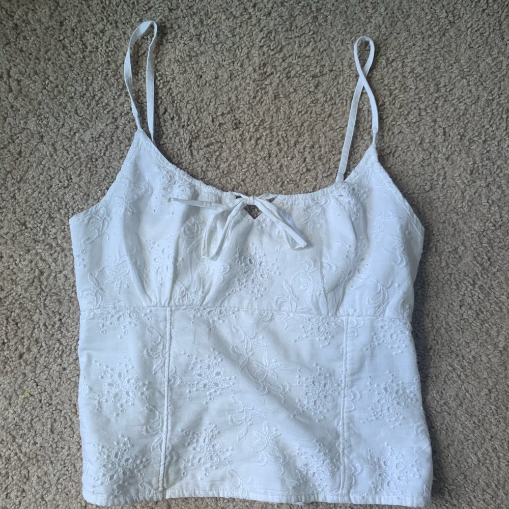 Abercrombie & Fitch Eyelet Tank Top